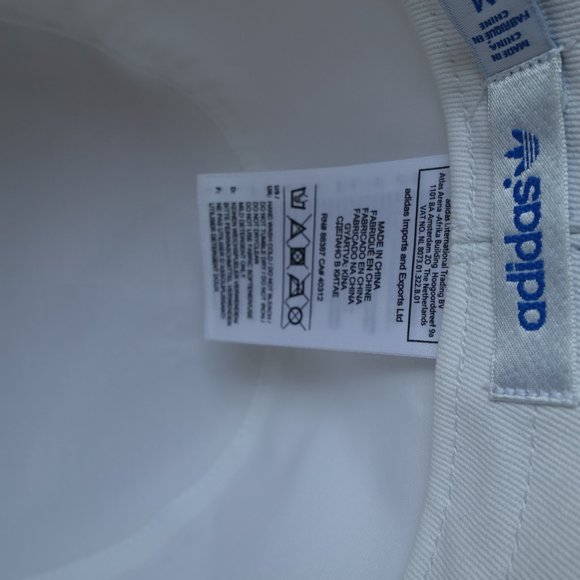 Adidas white cotton fedora hat Medium MED - Picture 7 of 14